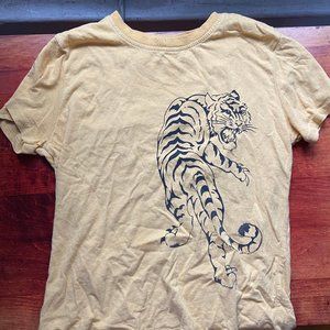 Brandy Melville Yellow Tiger T-shirt